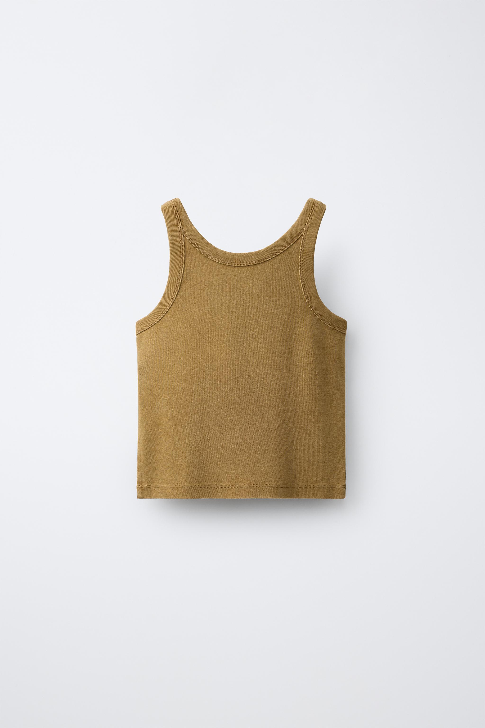 WASHED EFFECT RIB TOP